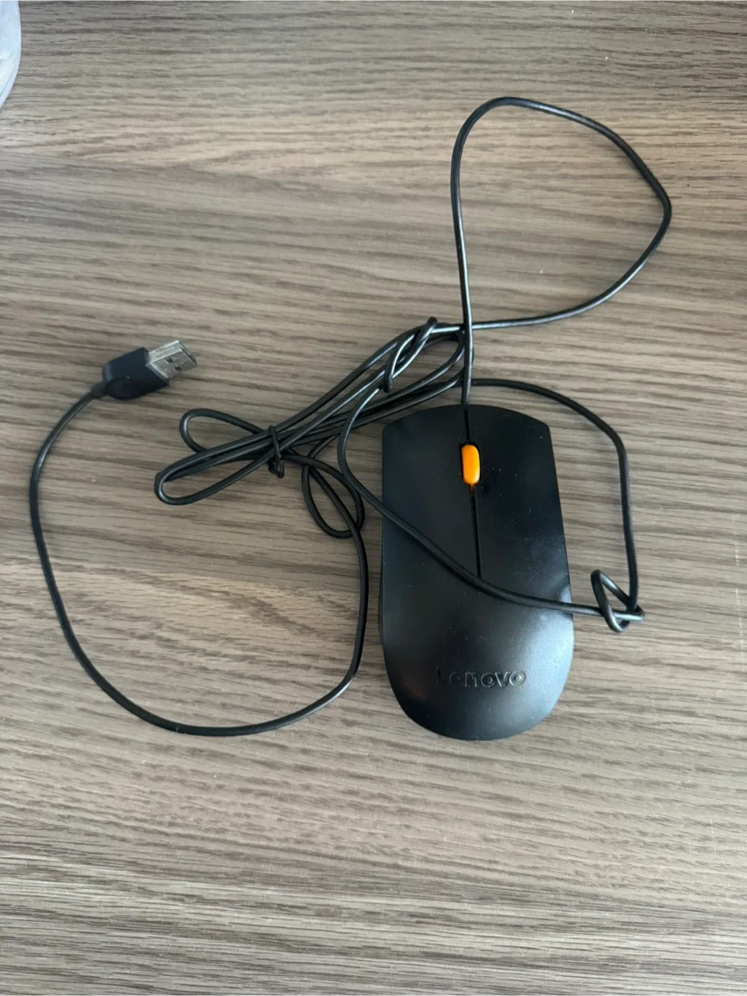 Lenovo Black Wired Mouse