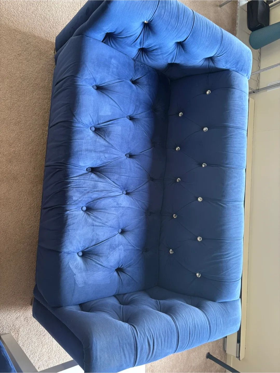 Blue Velvet Loveseat image indicator(2)