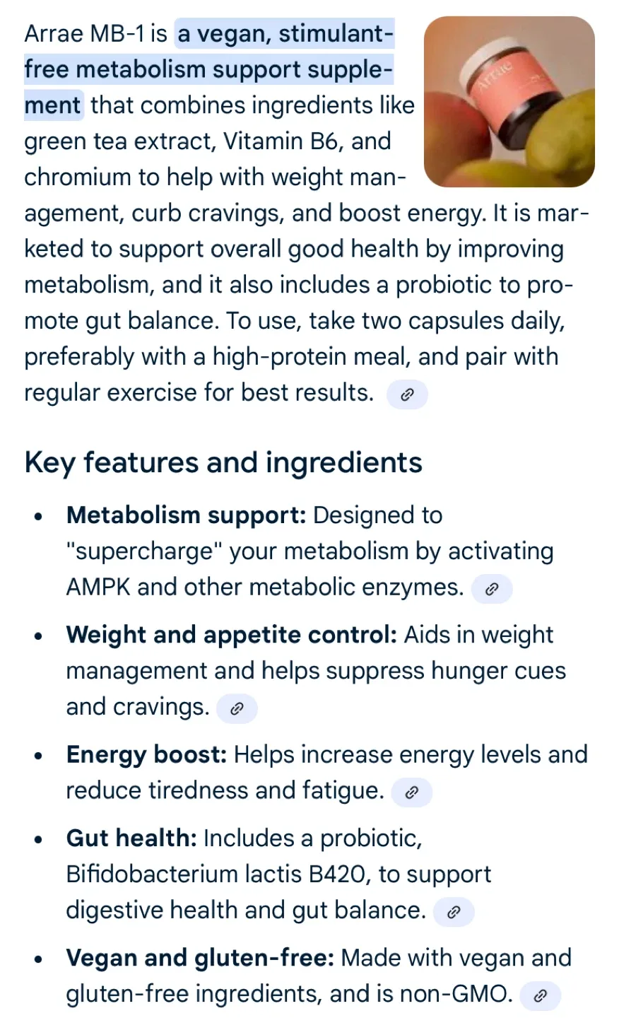 Arrae MB-1 Optimized Metabolic Burn - New! image indicator(7)