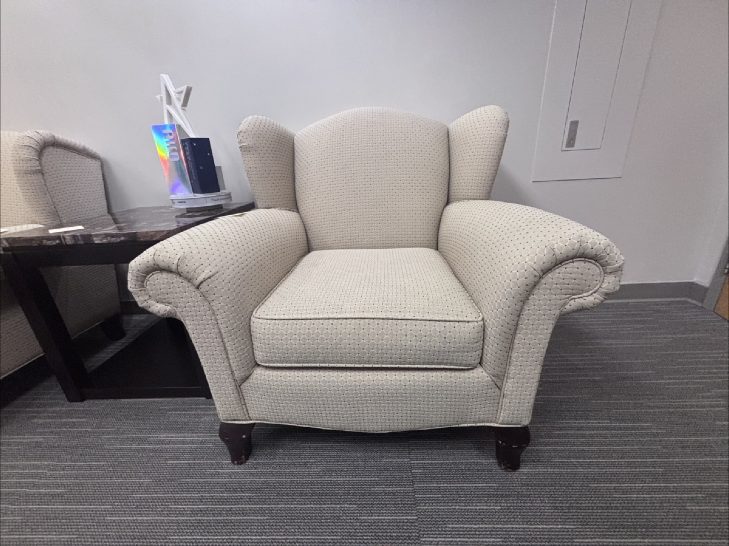 Wingback Armchair - Beige, 32" Wide - photo 3