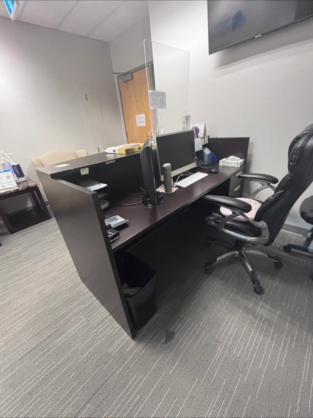 Reception Desk - Dark Brown image indicator(4)