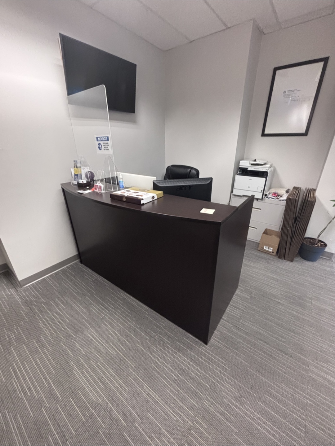 Reception Desk - Dark Brown