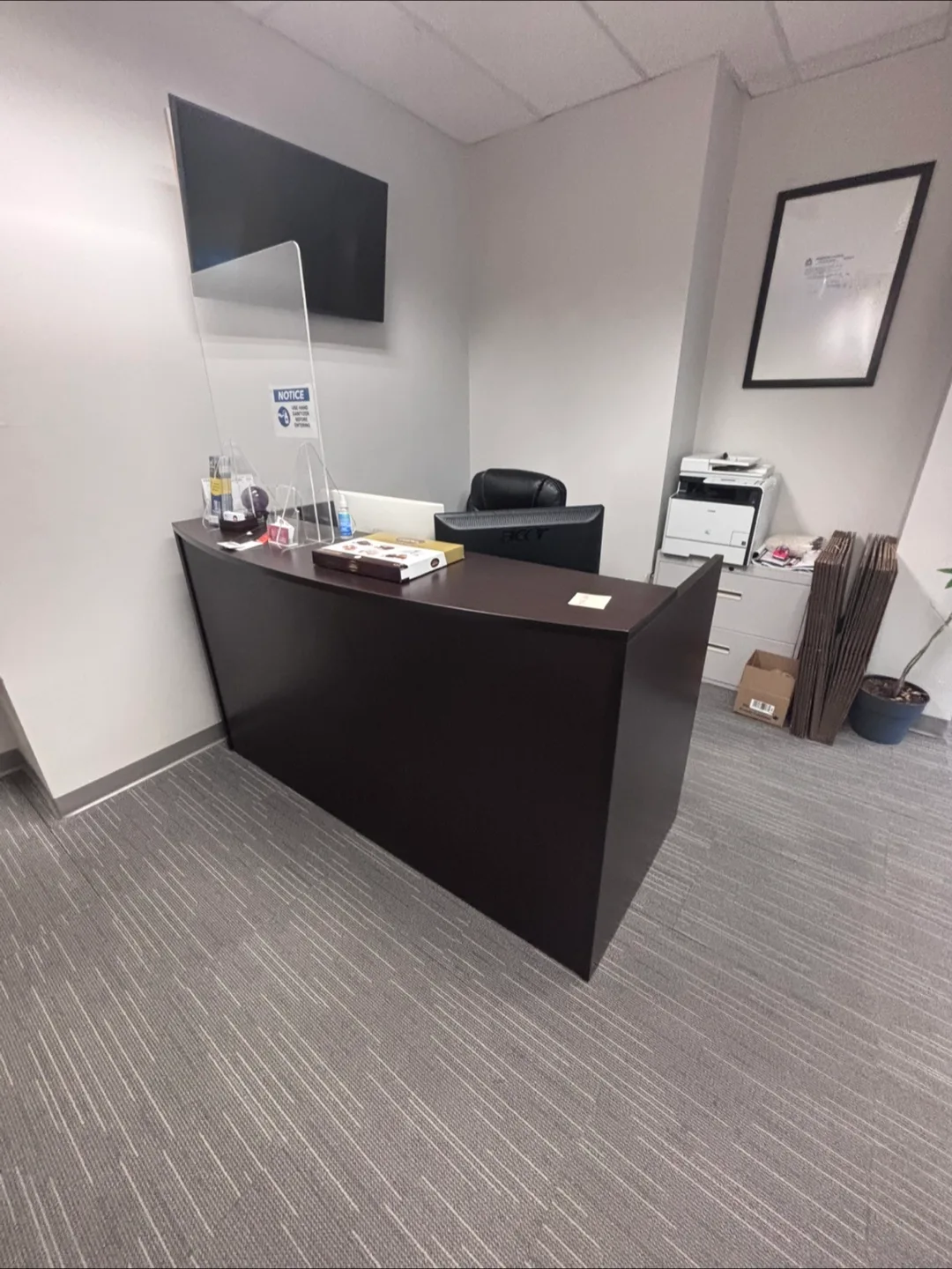 Reception Desk - Dark Brown thumbnail