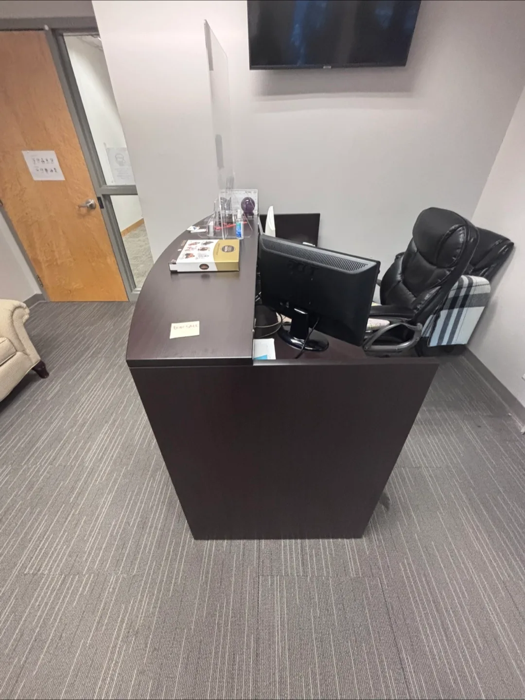 Reception Desk - Dark Brown image indicator(3)