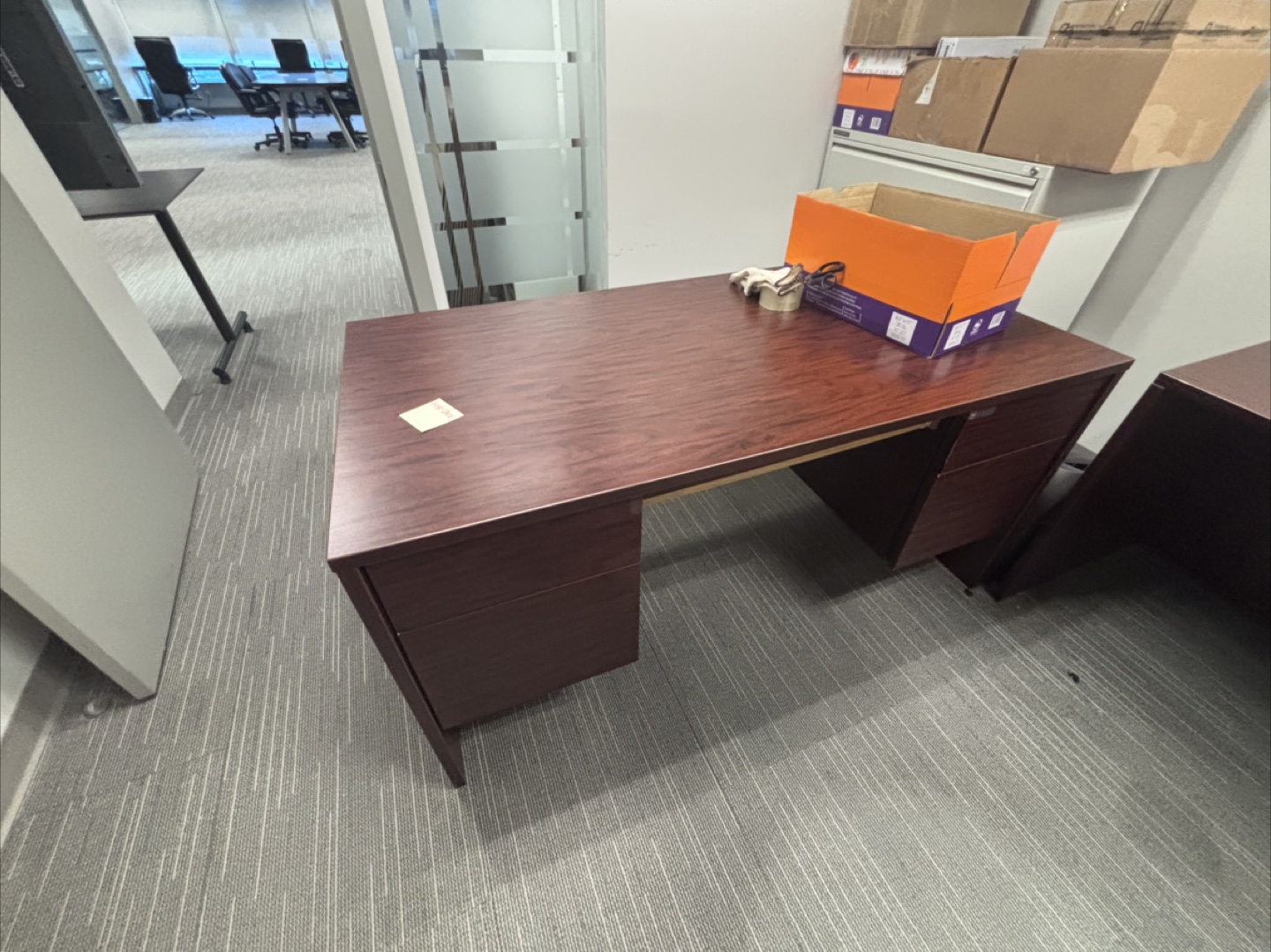 Office Desk - Dark Wood - photo 4