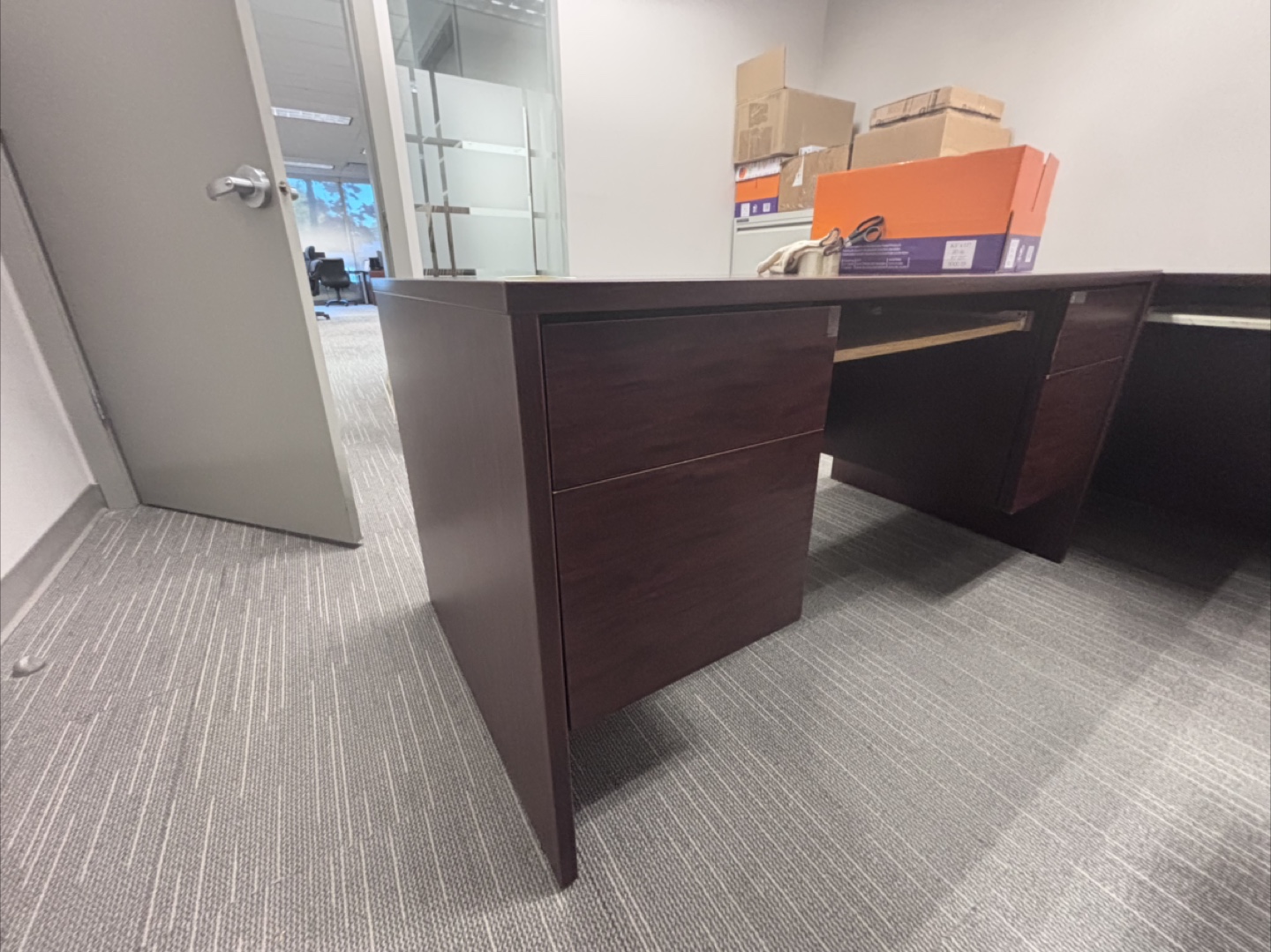 Office Desk - Dark Wood