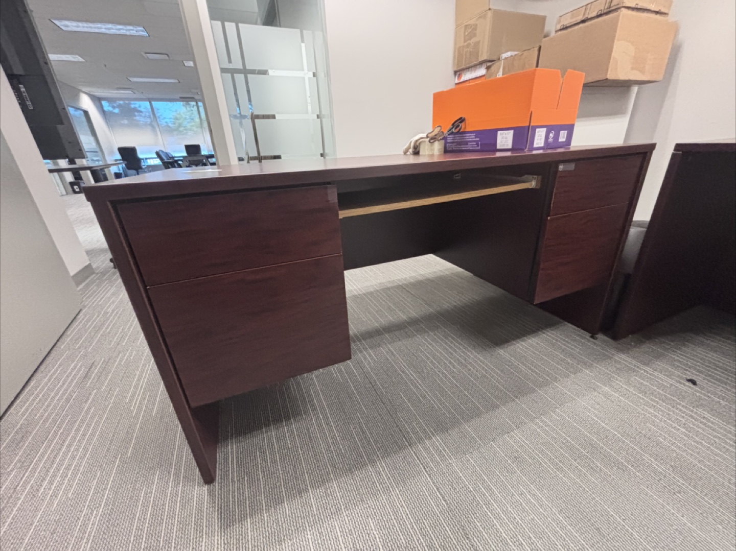 Office Desk - Dark Wood - photo 3