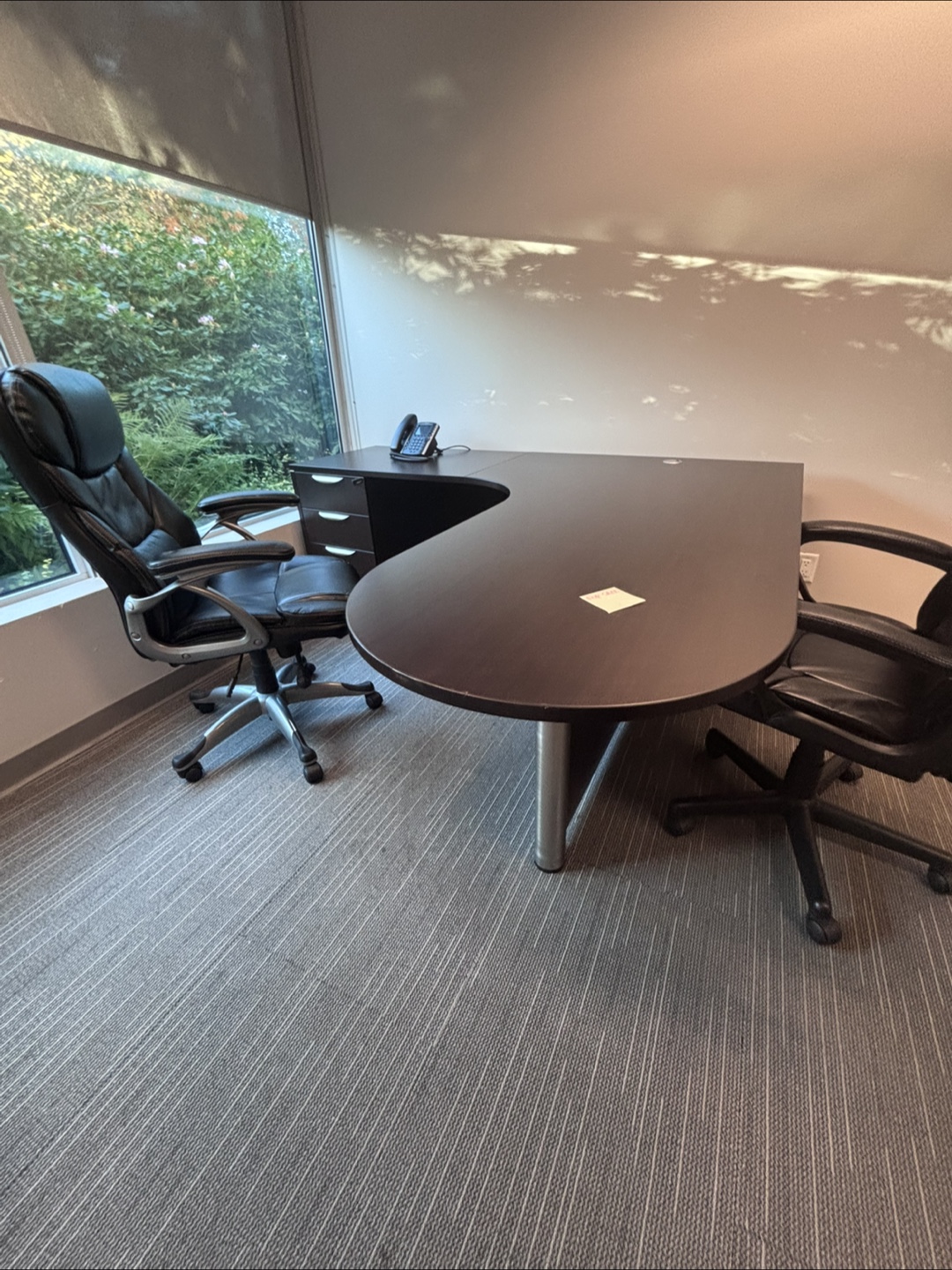Large Brown Office Desk - 72" x 82"