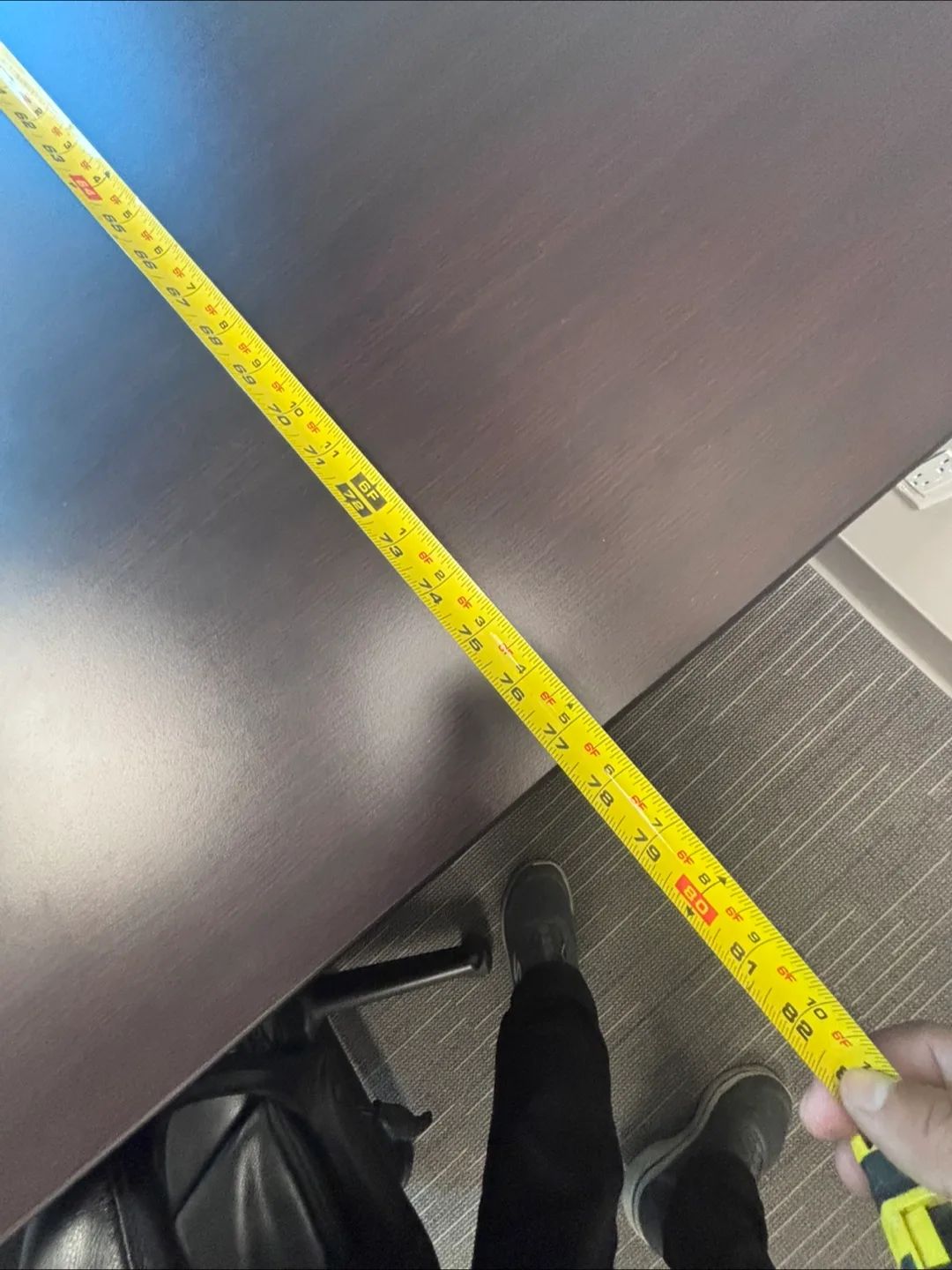 Large Brown Office Desk - 72" x 82" image indicator(5)