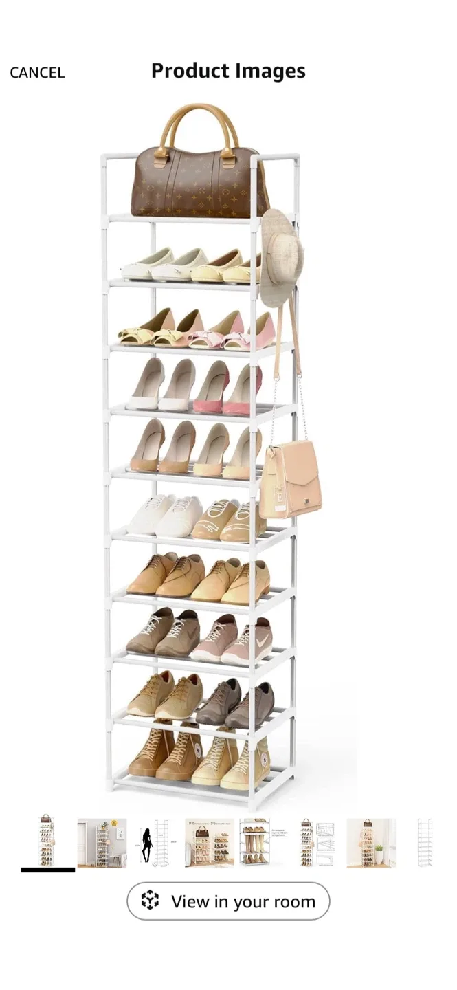 10-Tier Shoe Rack Organizer