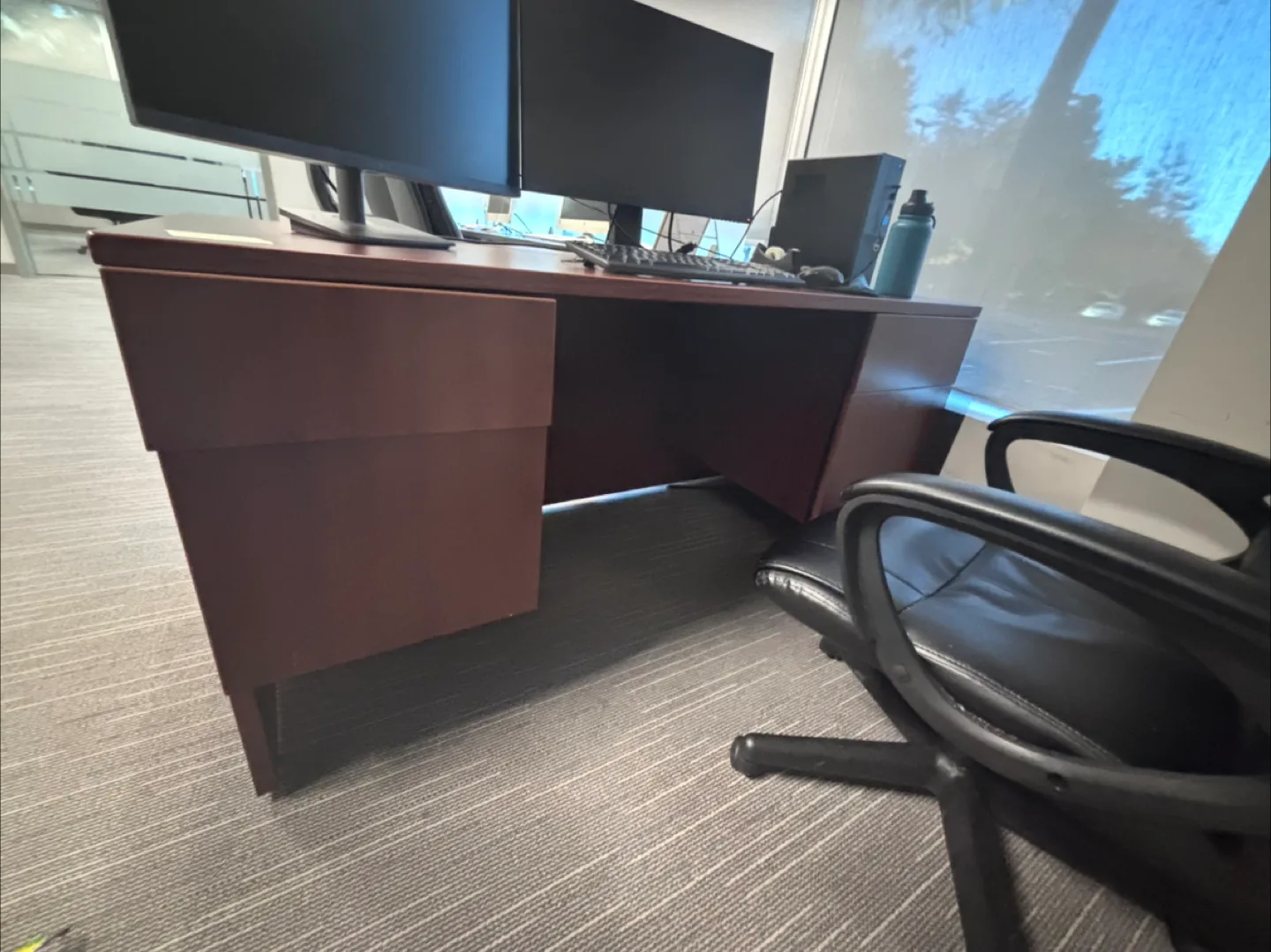 Wood Office Desk - 58" x 30" image indicator(5)