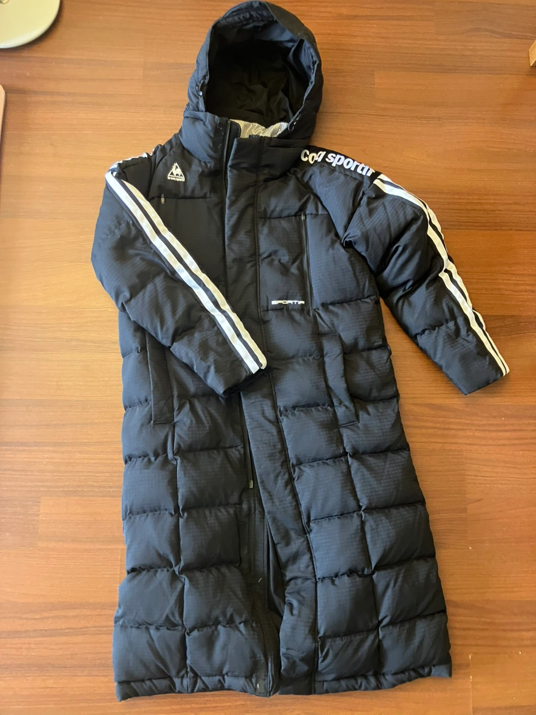 Le Coq Sportif Black Padded Long Coat