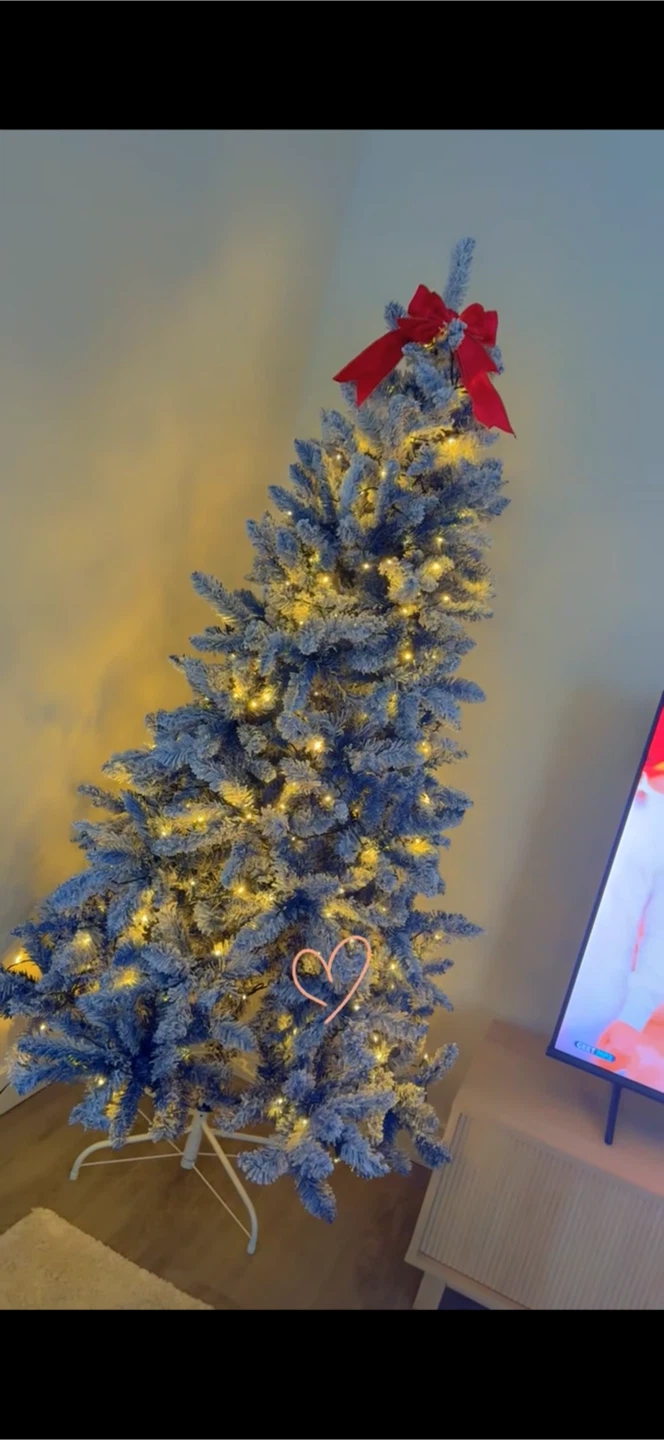 Flocked Blue Christmas Tree 7ft