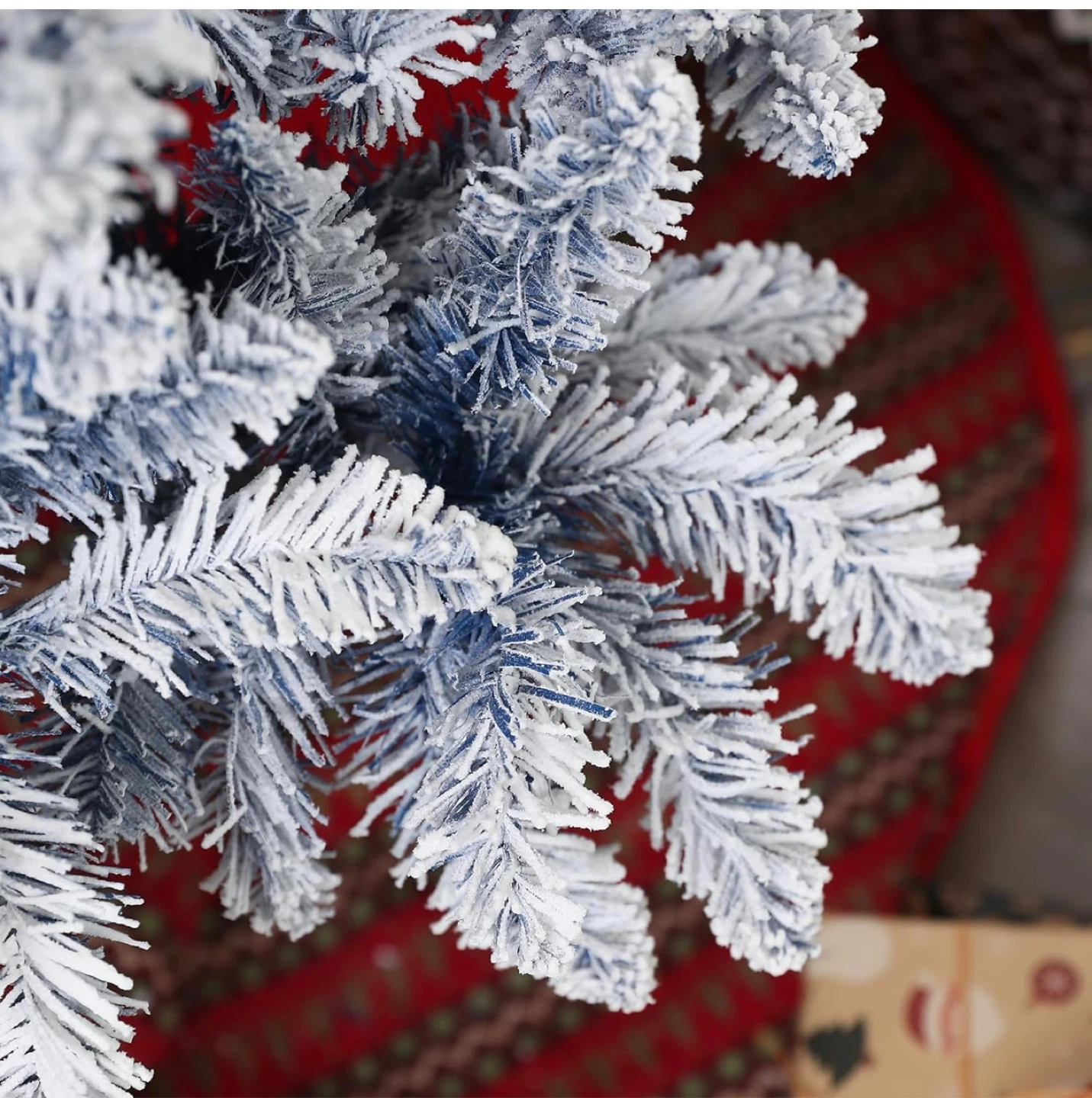 Flocked Blue Christmas Tree 7ft - photo 4
