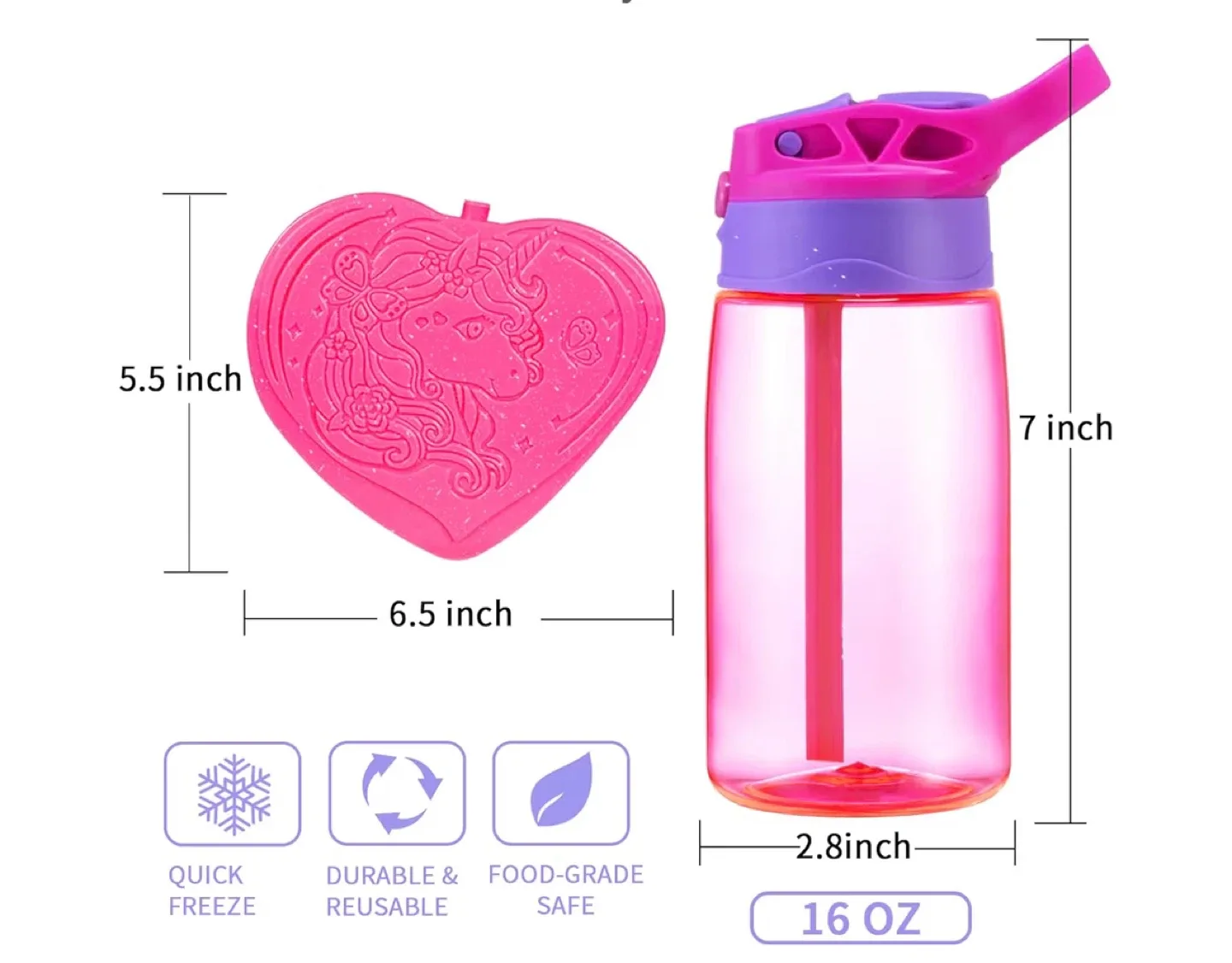 Unicorn Lunch Box Set – 6 Piece Complete Kit for Girls image indicator(8)