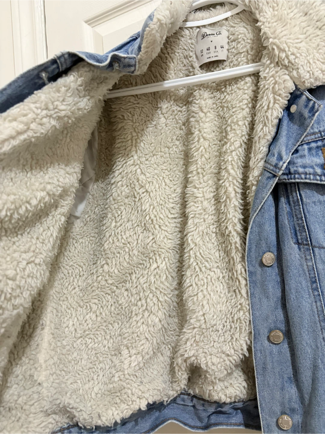 Denim Co. Jean Jacket with Sherpa Lining - Size 12 - photo 2