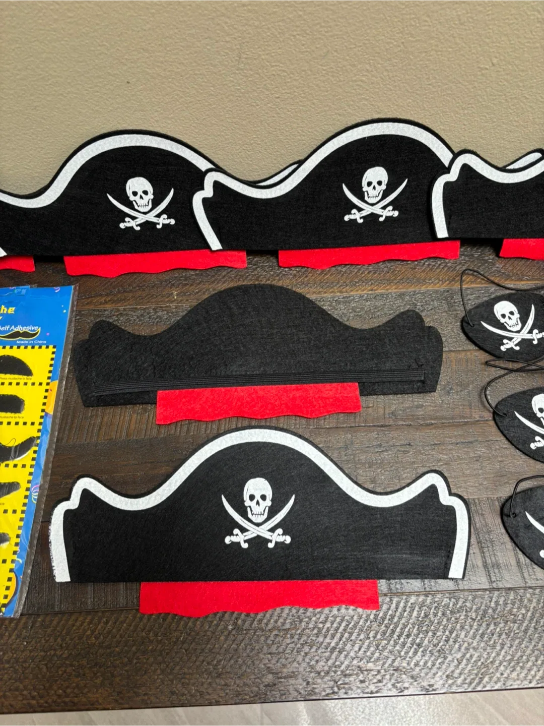 Halloween Pirate Supplies - Hats, Eye Patches & Mustaches image indicator(2)