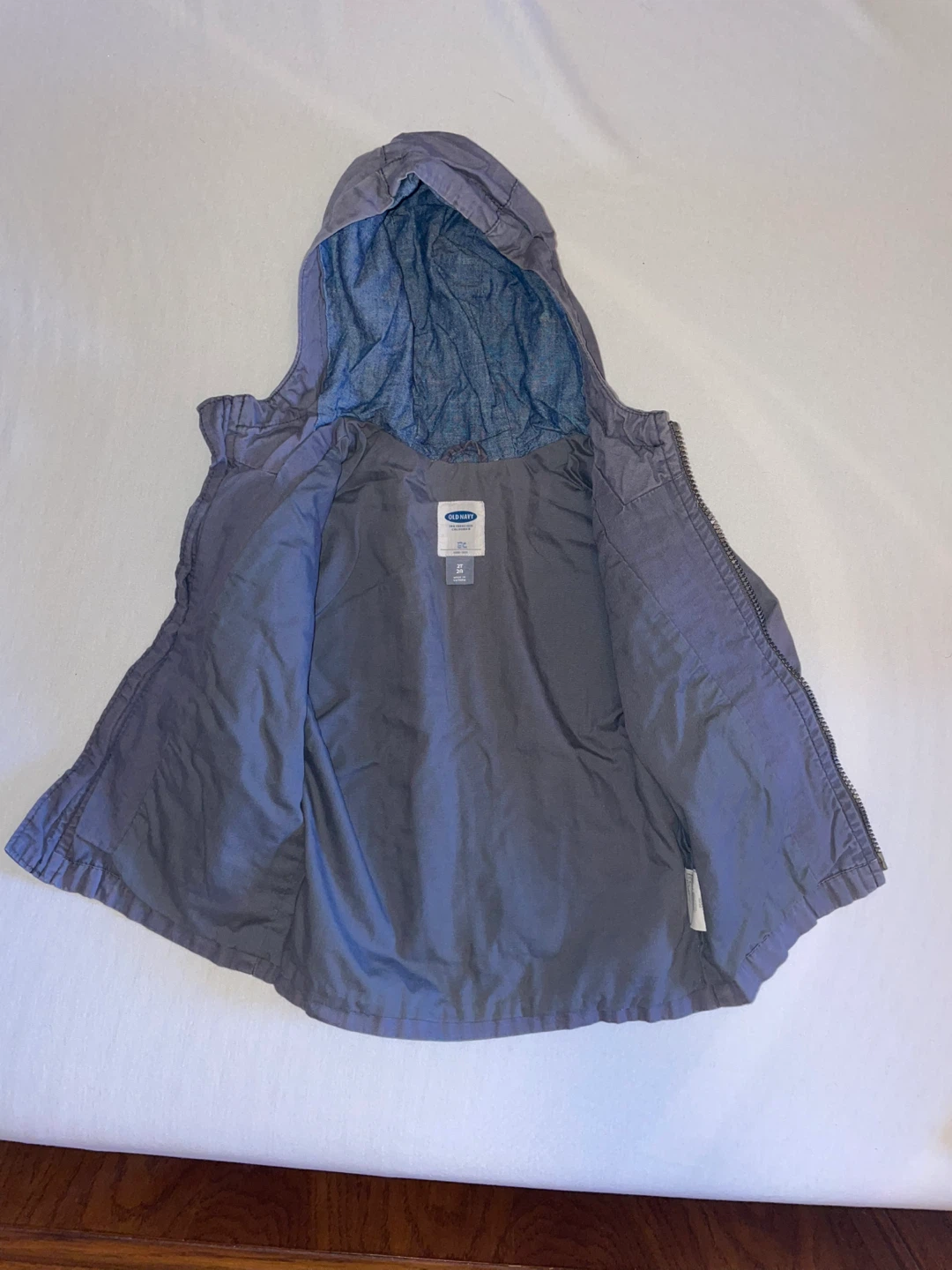 Old navy grey hoodie jacket. Size 2T - photo 4