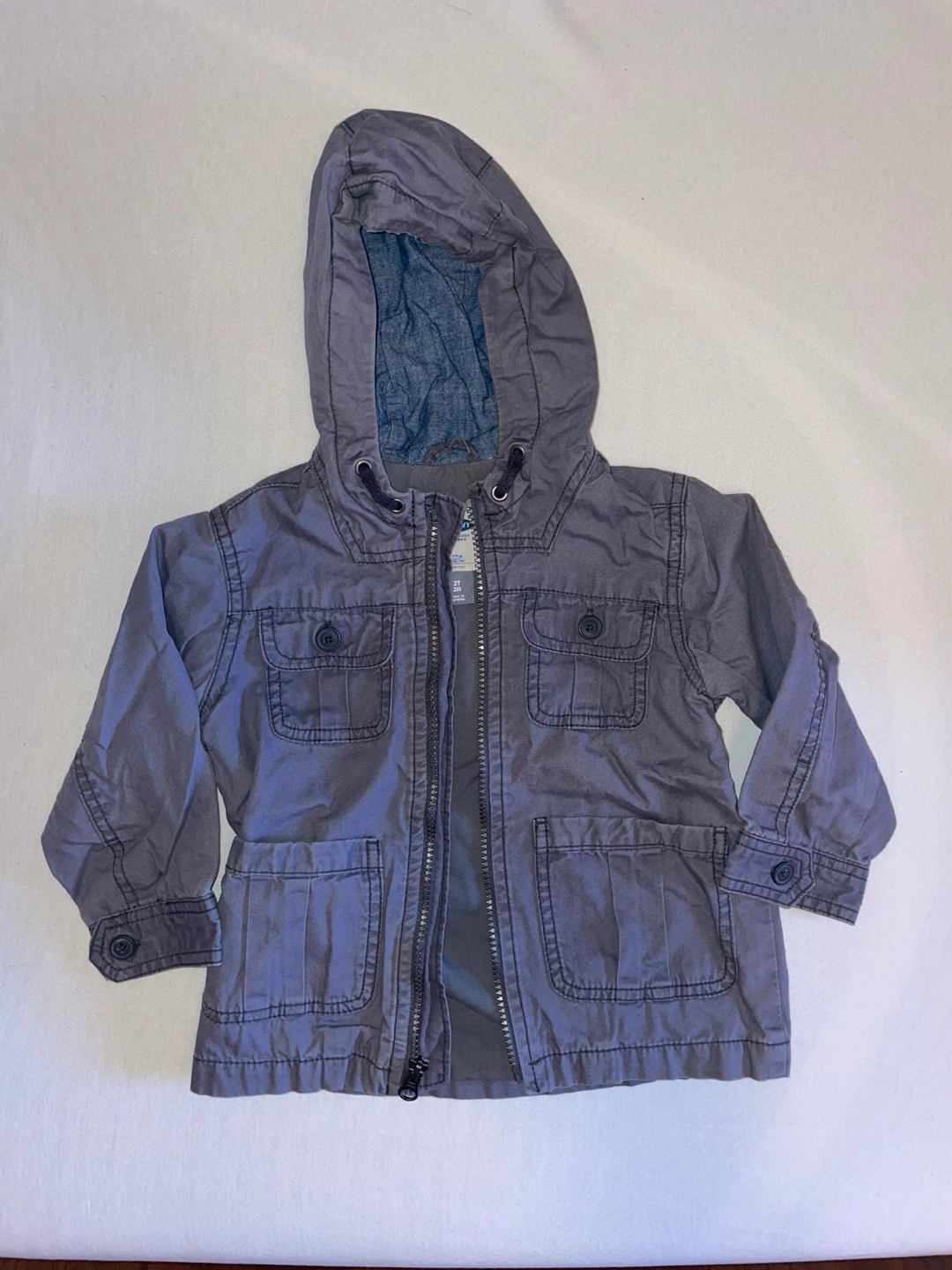 Old navy grey hoodie jacket. Size 2T
