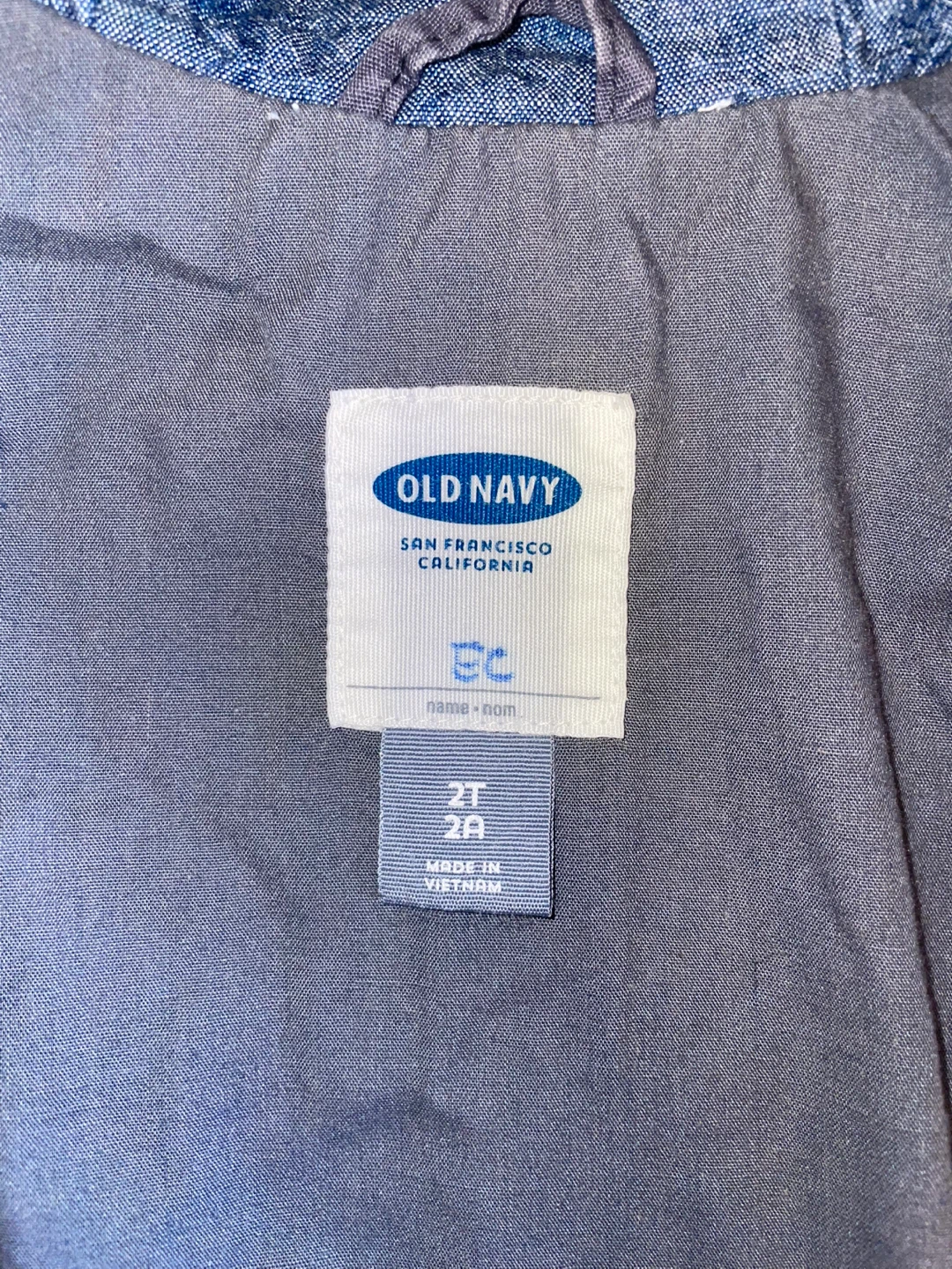Old navy grey hoodie jacket. Size 2T - photo 2