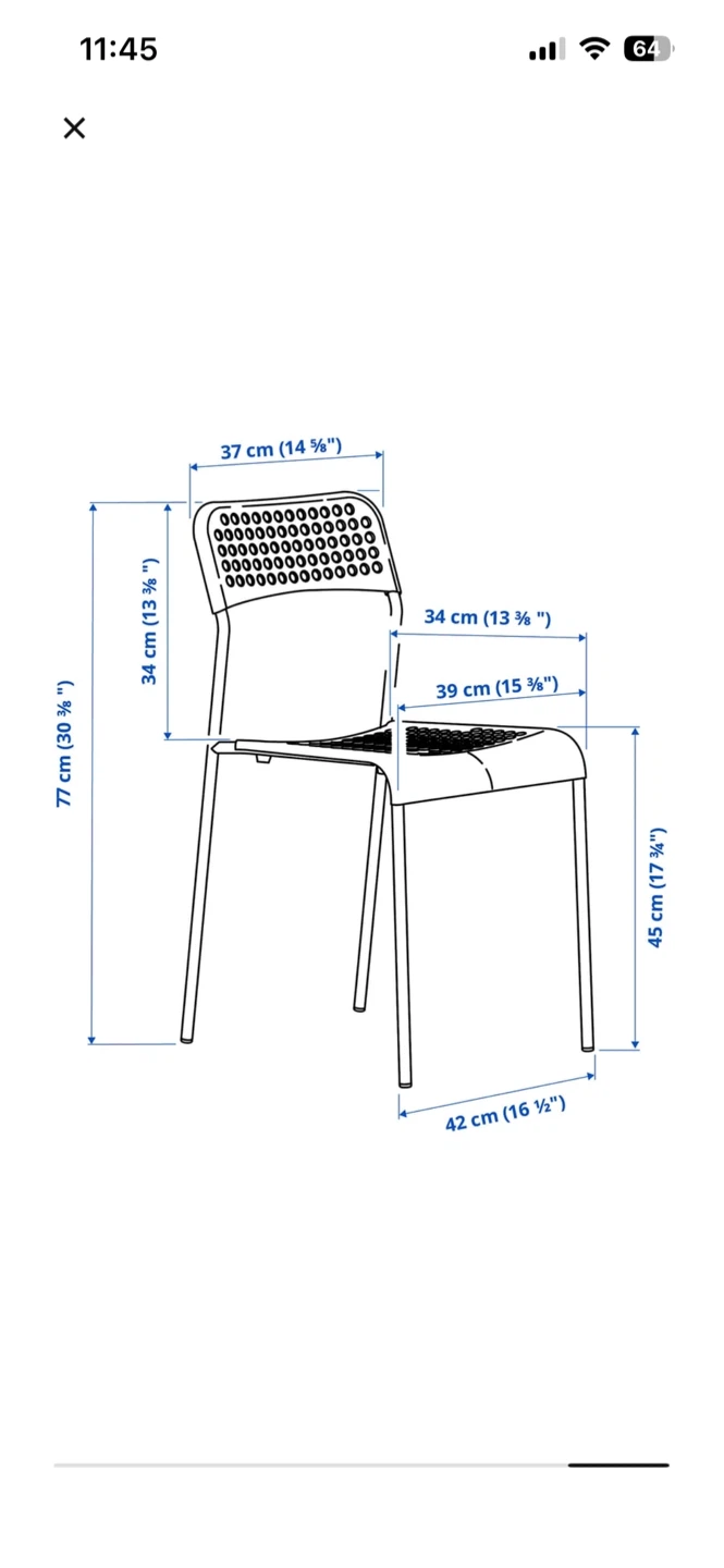 IKEA Adde Black Chair x2 - photo 4