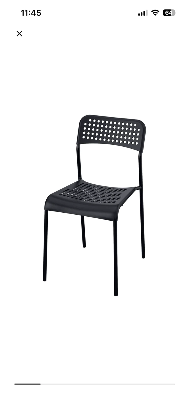 IKEA Adde Black Chair x2
