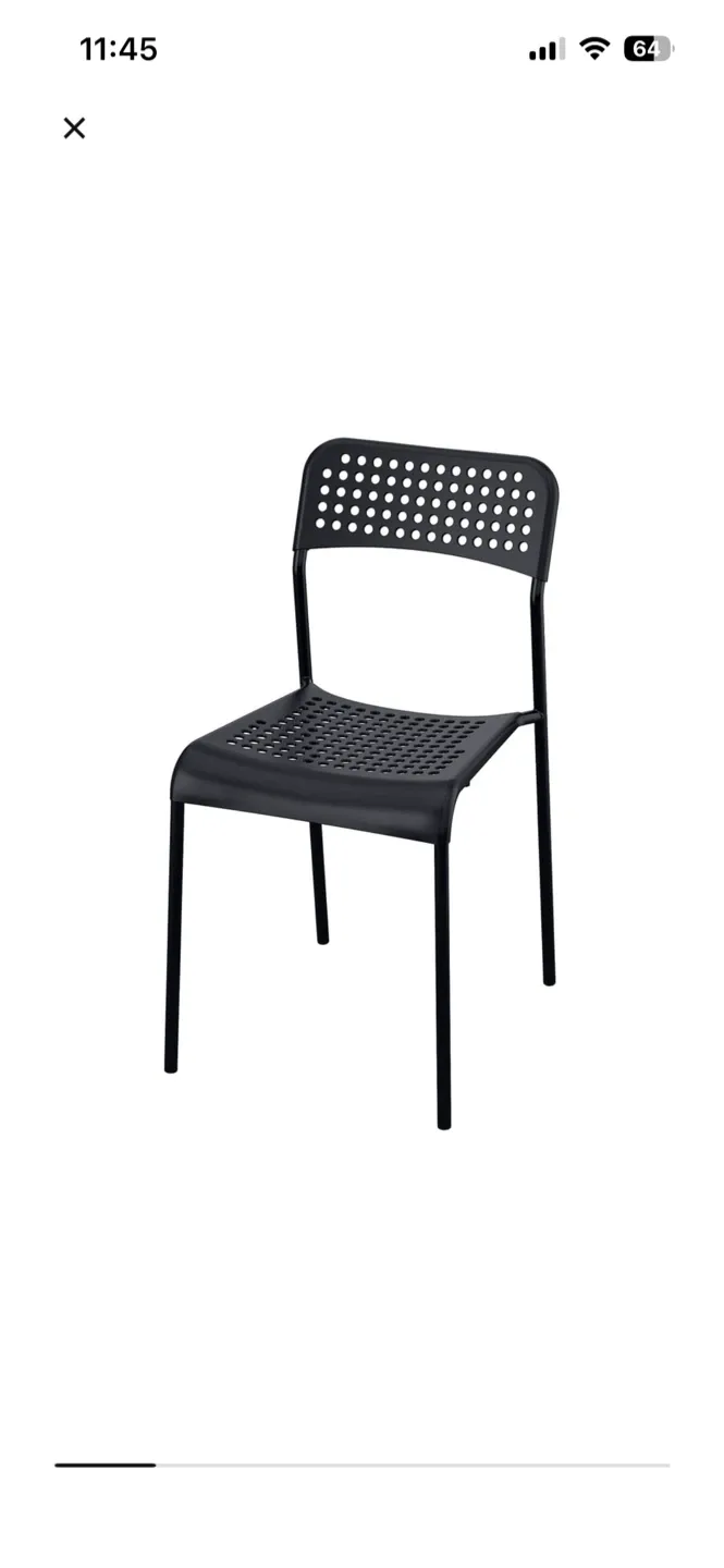 IKEA Adde Black Chair x2