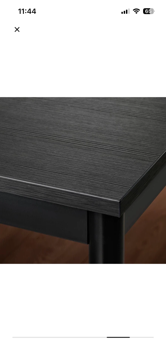 IKEA Black Dining Table (43x26 in) - photo 2