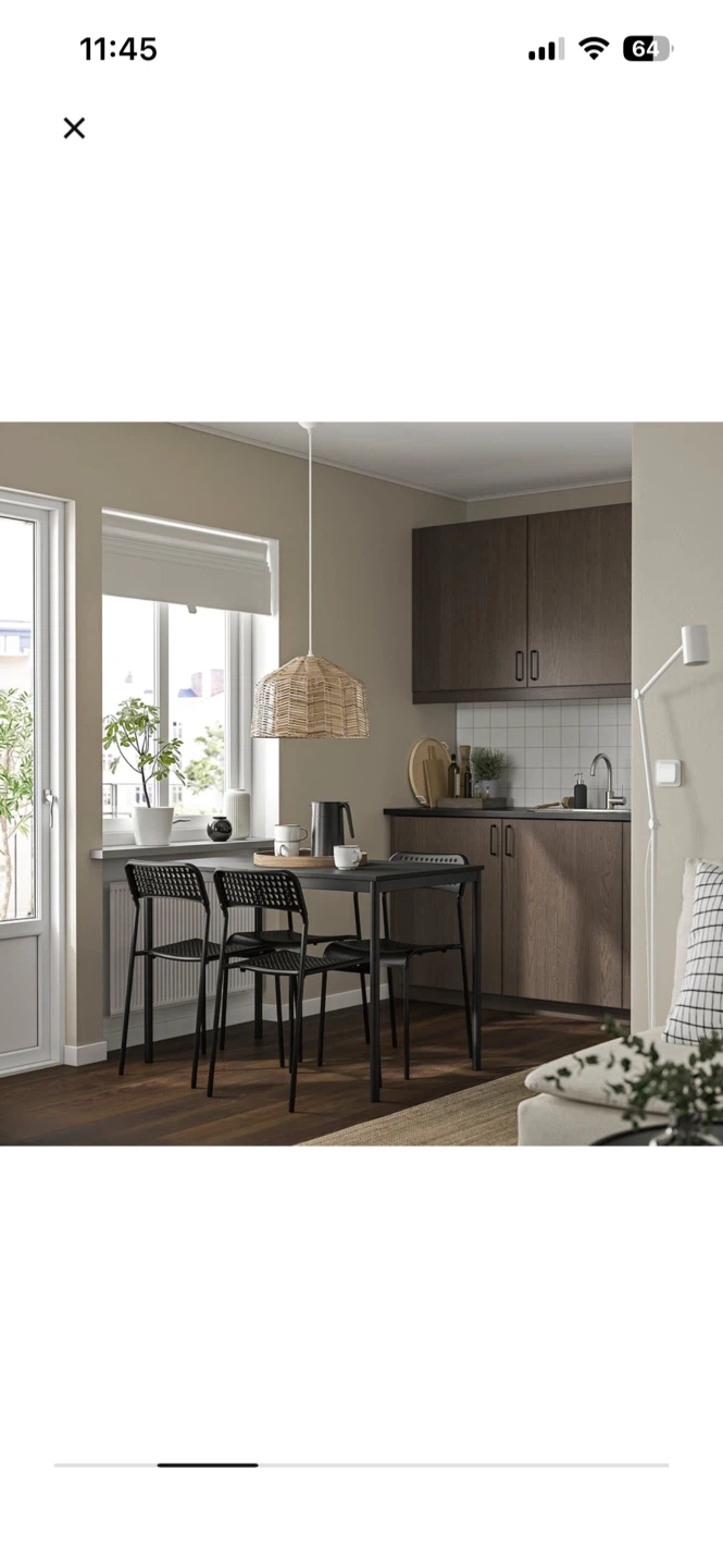 IKEA Black Dining Table (43x26 in) - photo 4