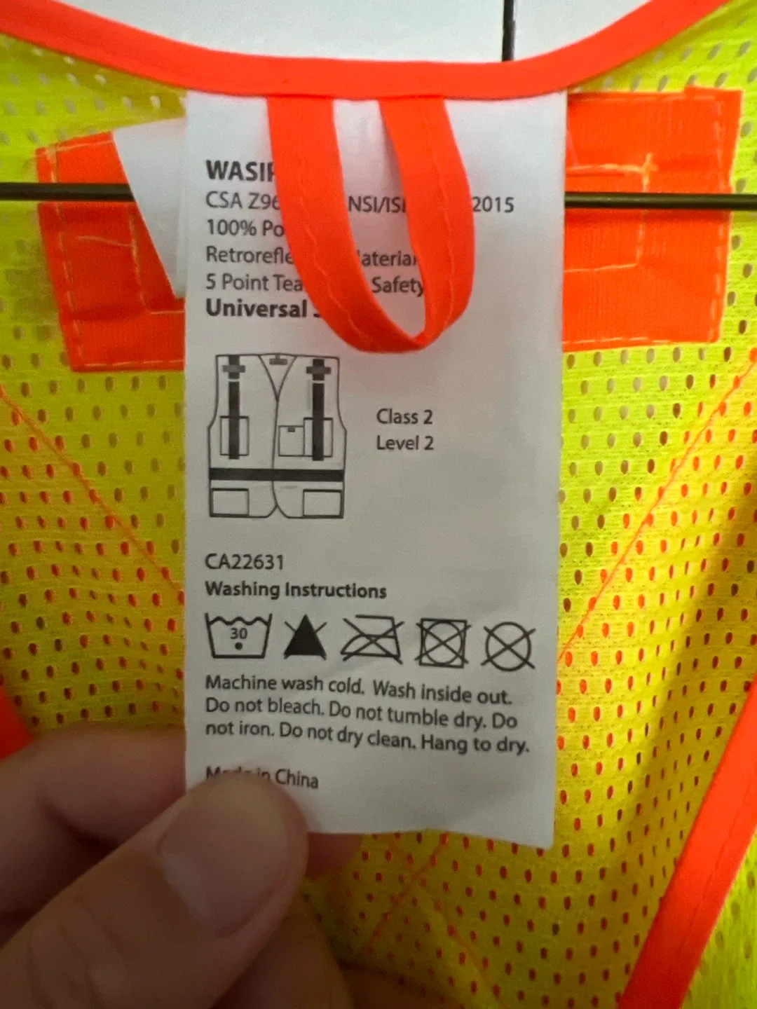 WASI Safety Vest Universal Size image indicator(3)
