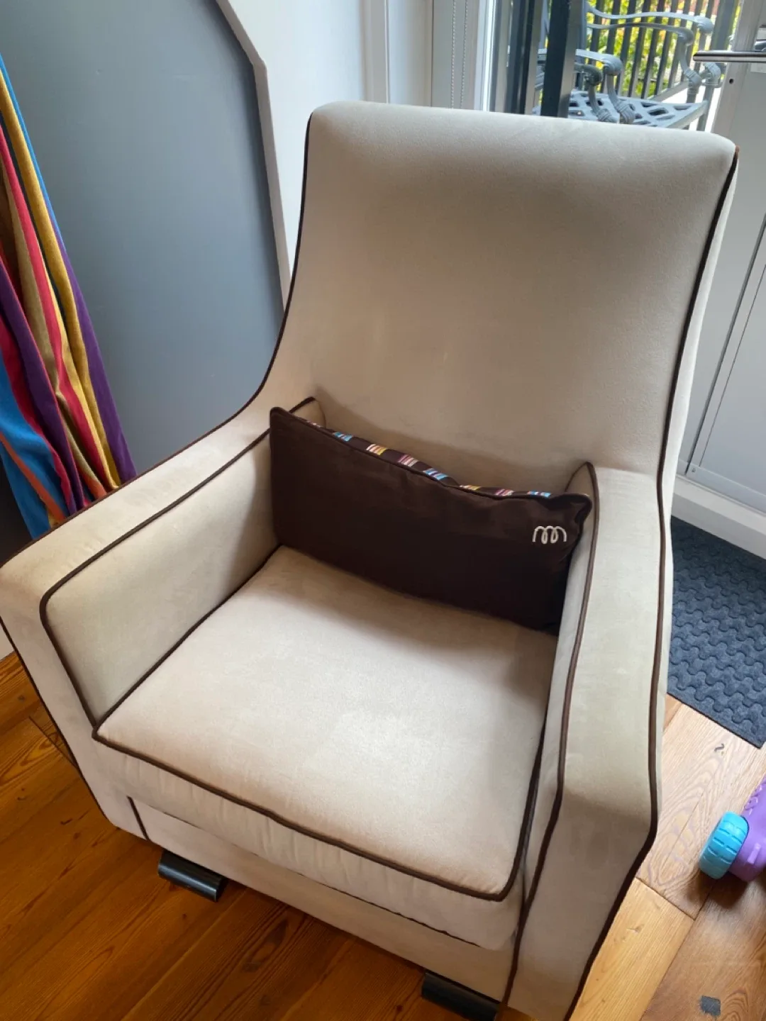 Monte Cream Swivel Glider Chair and ottoman image indicator(2)