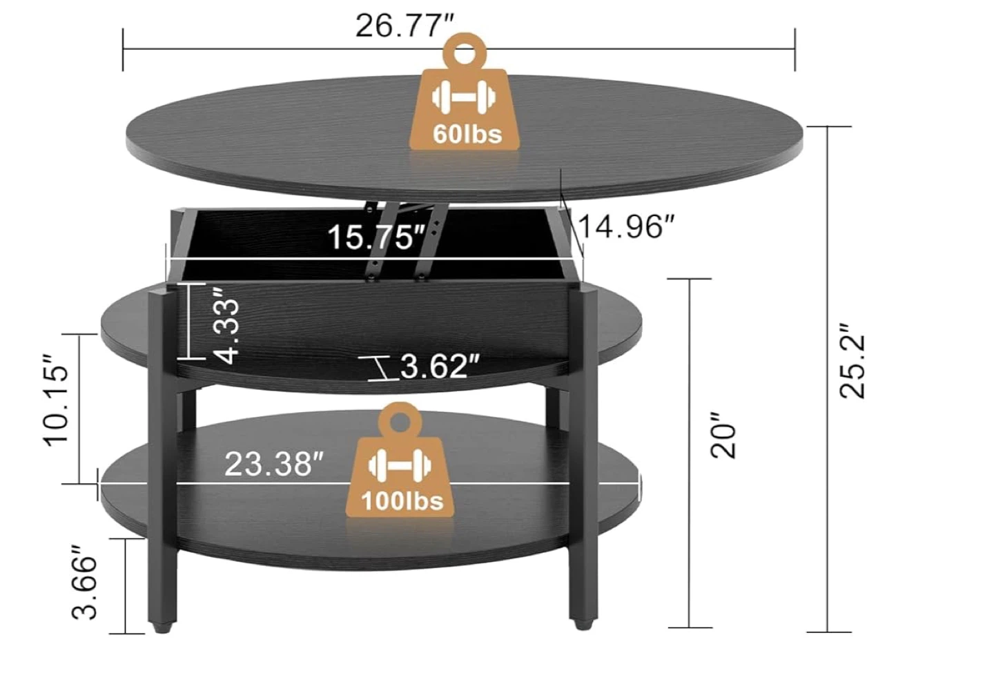 Lift Top Coffee Table - photo 3