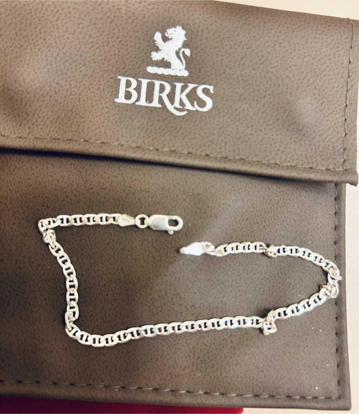 Birks Sterling Silver BRAND NEW Chain Bracelet