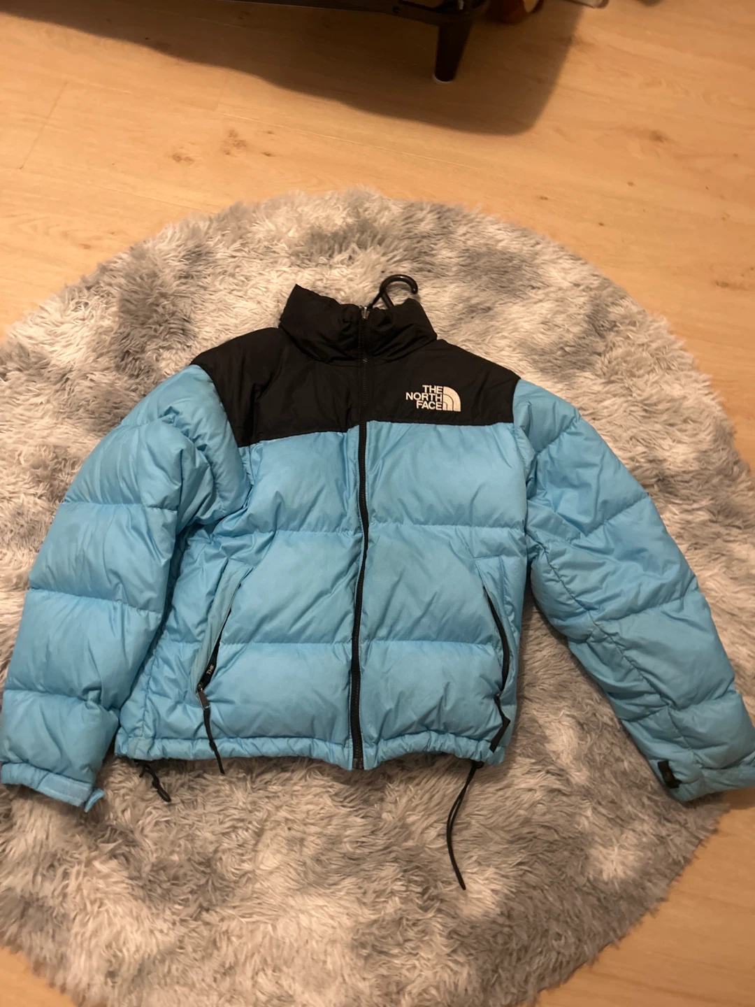 The North Face Puffer Jacket - Light Blue & Black