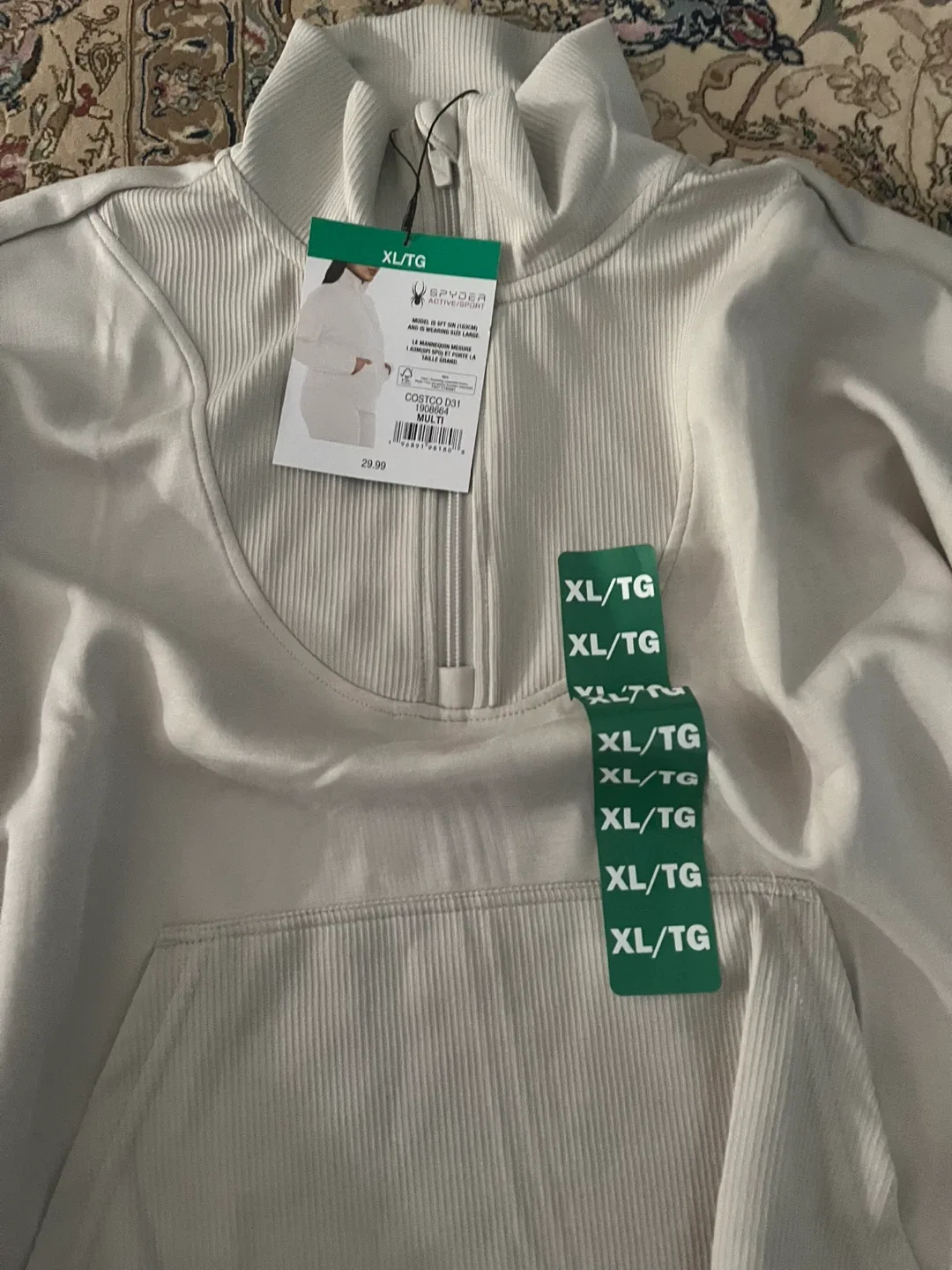 Spyder Active Quarter Zip Pullover - XL/TG, brand new with tag image indicator(3)