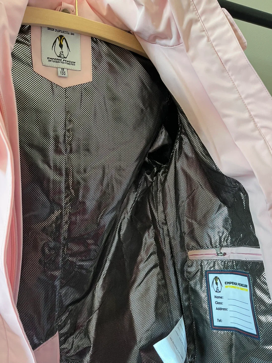 Emperor Penguin Pink Rain Jacket Size 130 image indicator(2)