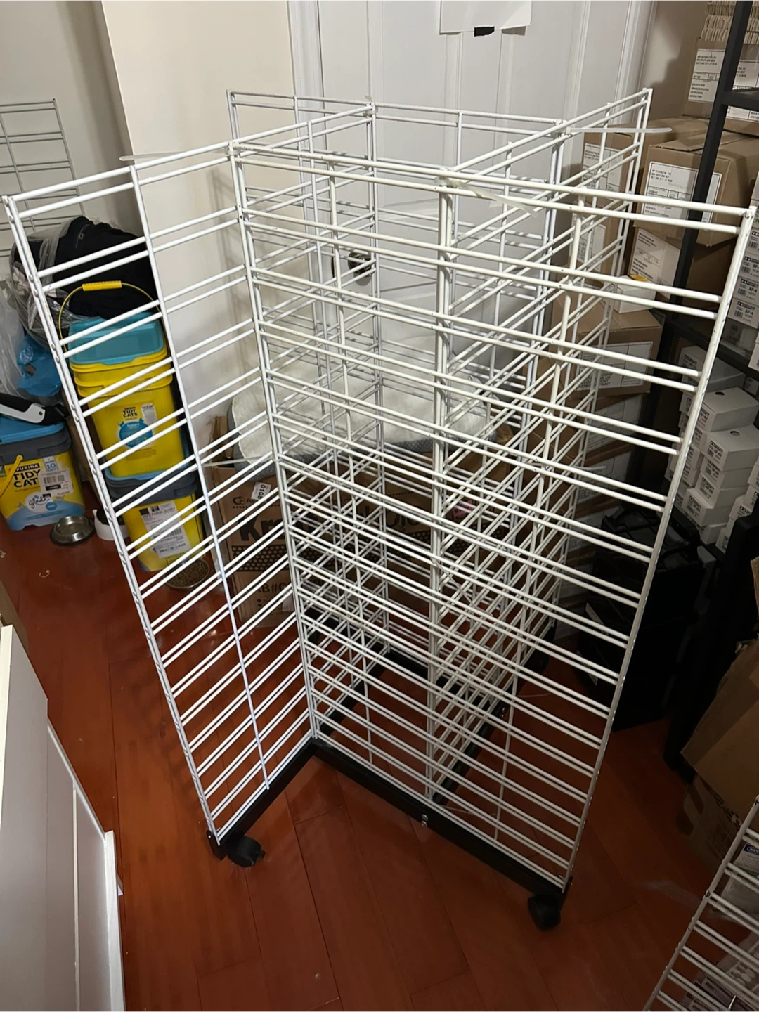 White Wire Cube Storage Shelf