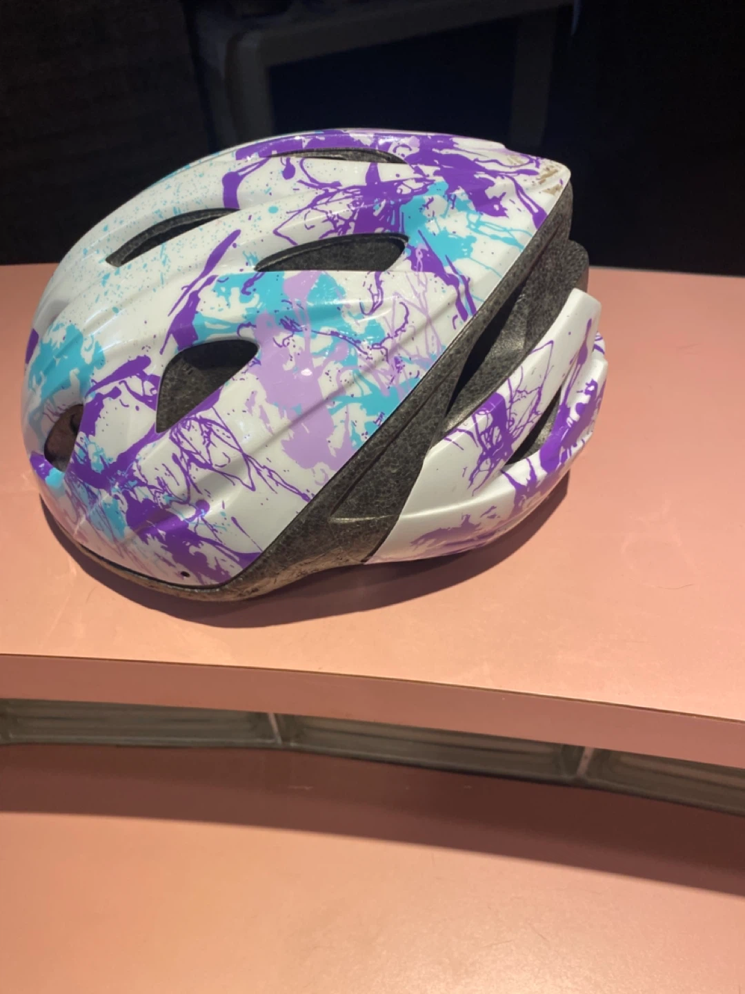 Kids' Bike Helmet - White, Purple, Blue - photo 2