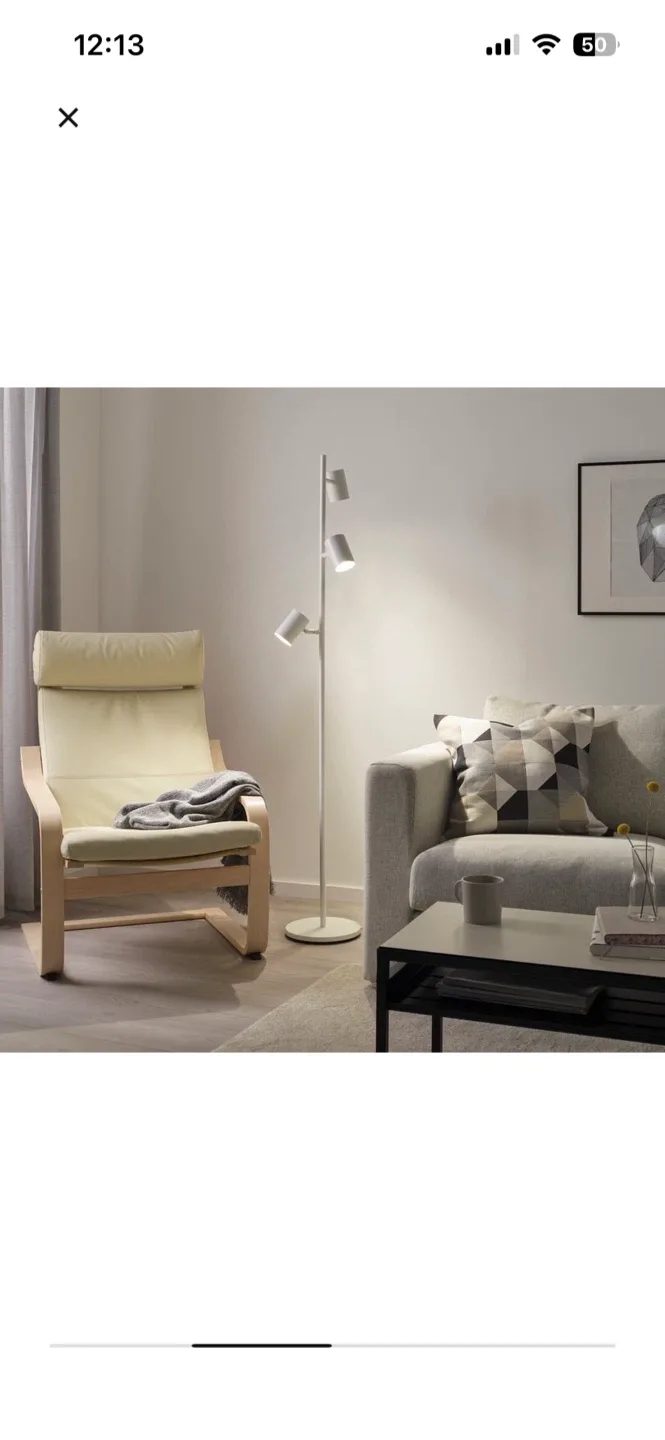 Ikea Hektar Floor Lamp - White