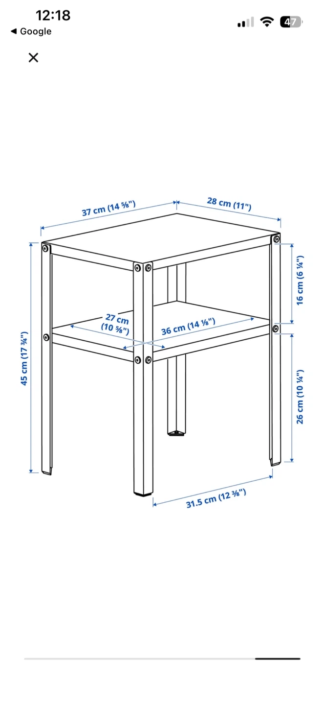Set of 2 IKEA Lack Side Table - Black - photo 4