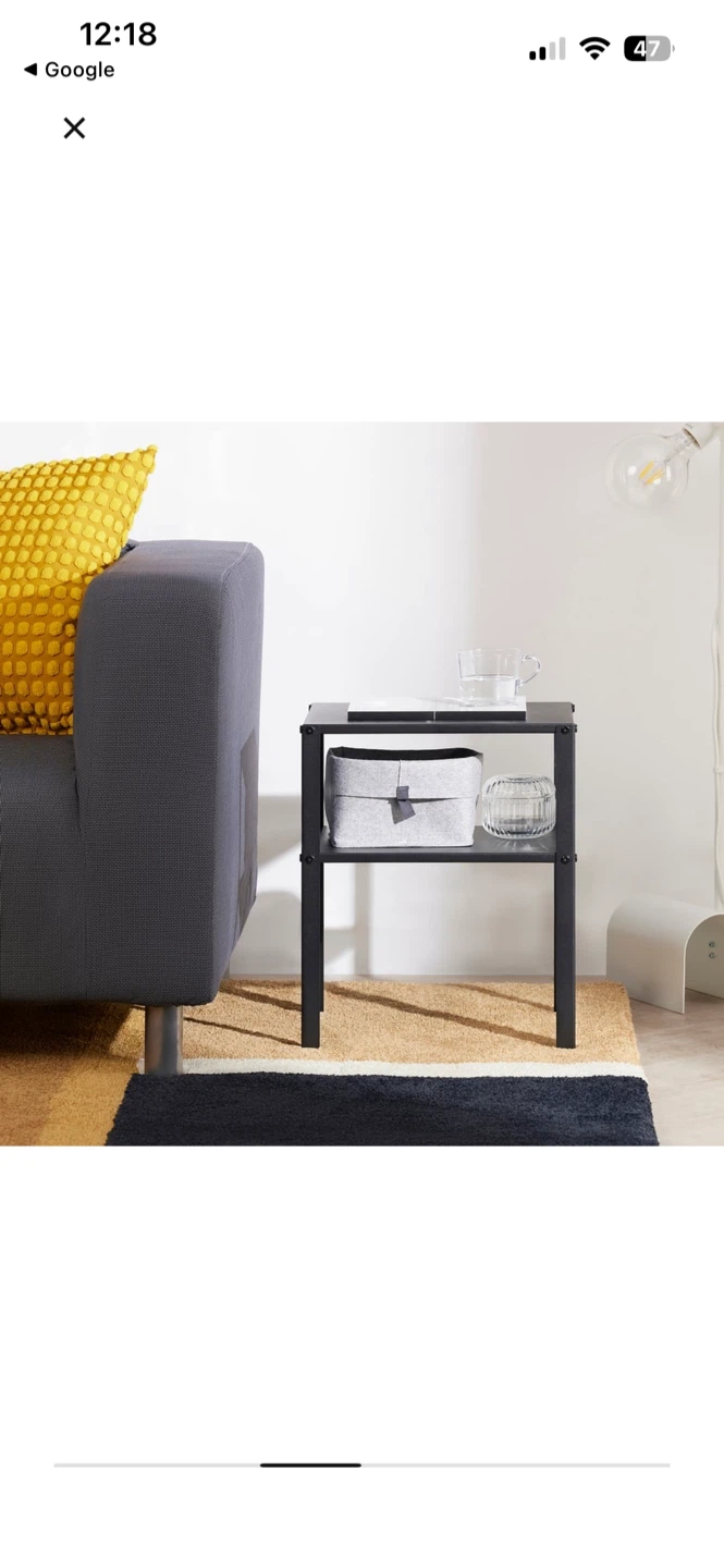 Set of 2 IKEA Lack Side Table - Black - photo 3