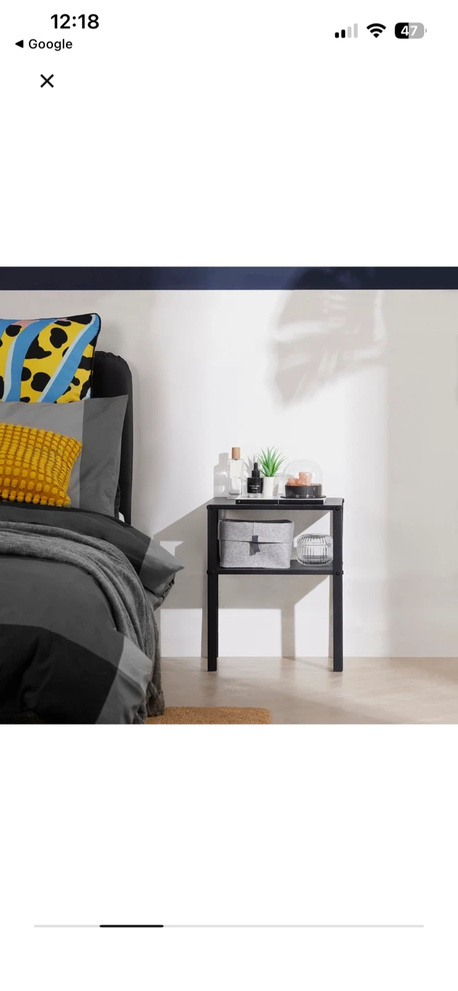 Set of 2 IKEA Lack Side Table - Black - photo 2