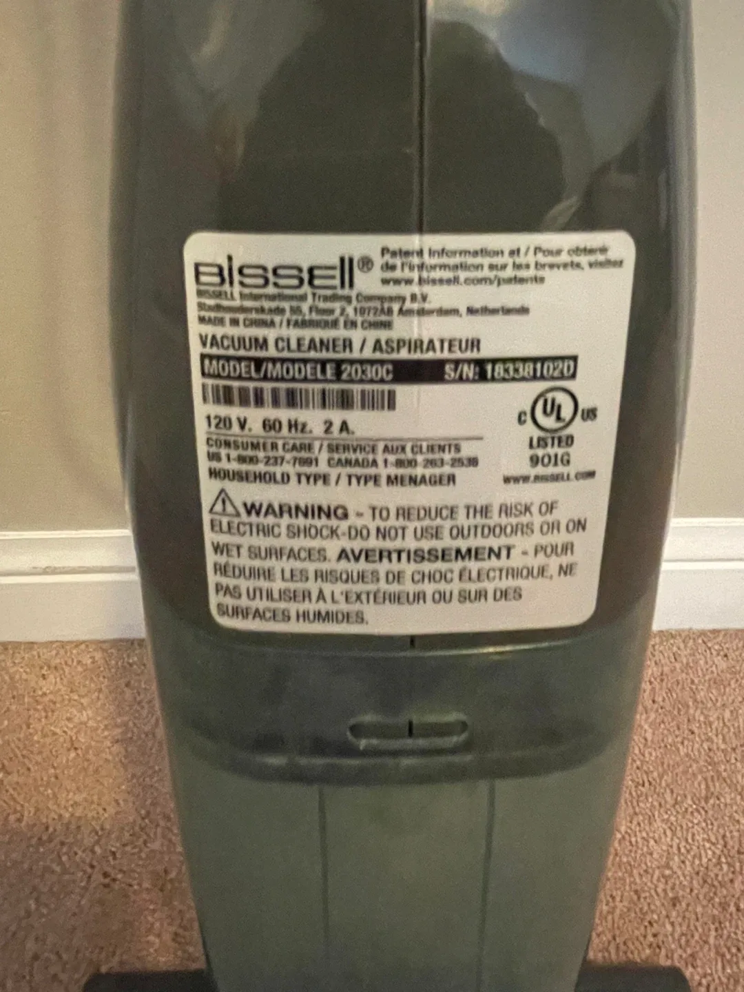 Bissell 2030C Vacuum Cleaner image indicator(2)