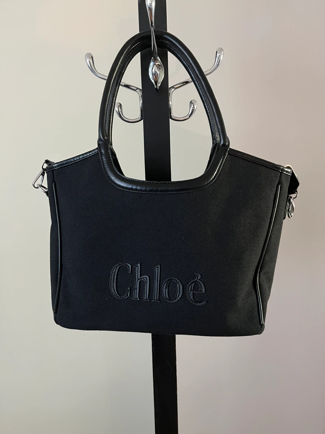 Black Tote Bag with Strap - photo 2