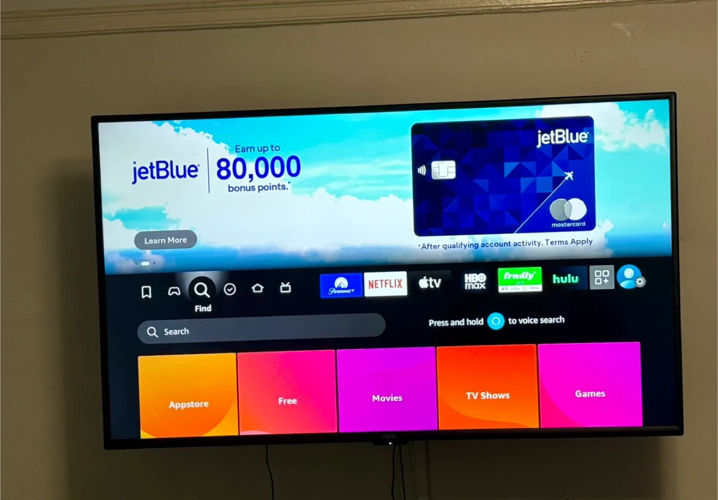 Vizio 55inch TV and Wall Mount thumbnail