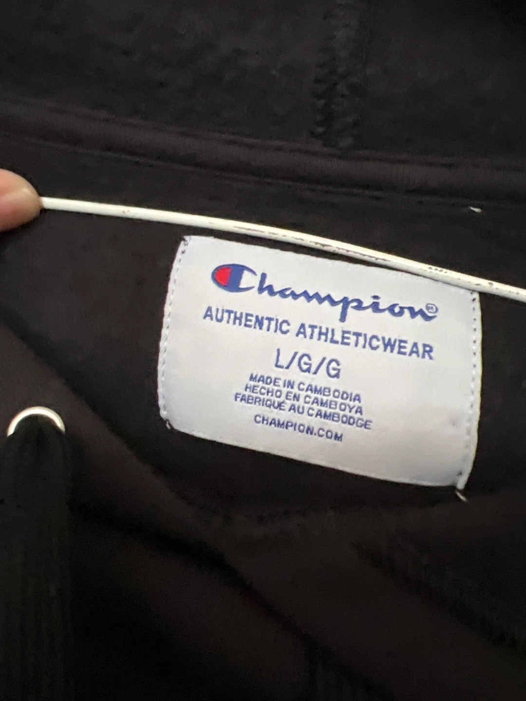 Champion Black Hoodie - Size L - photo 5