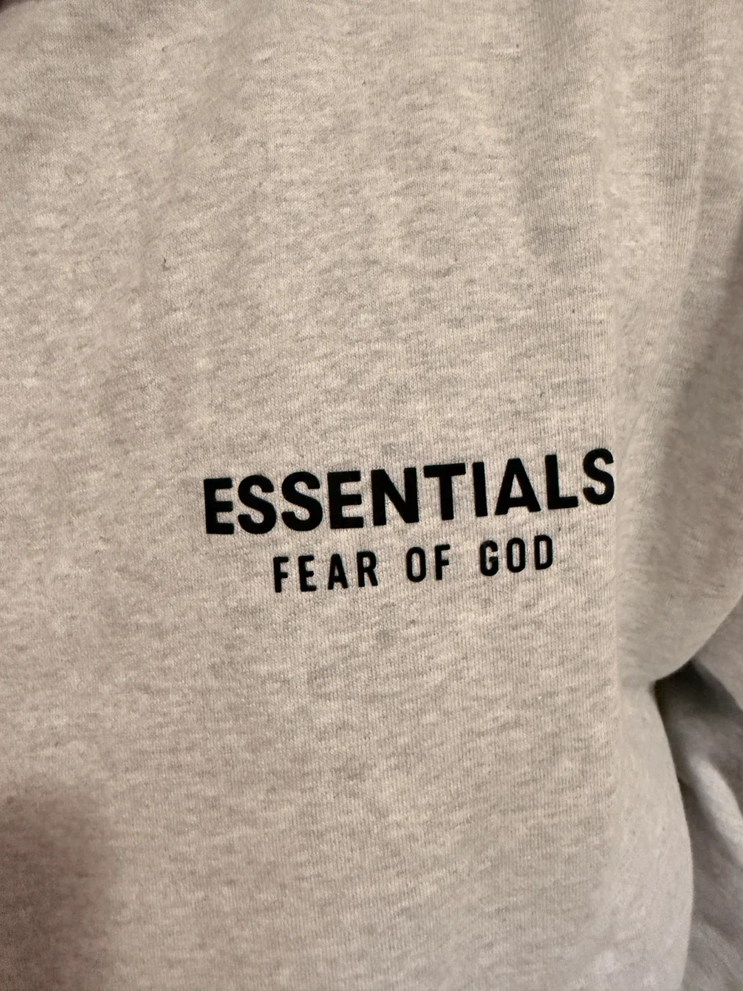 New Essentials Fear of God Hoodie - Light Heather, Size M image indicator(4)