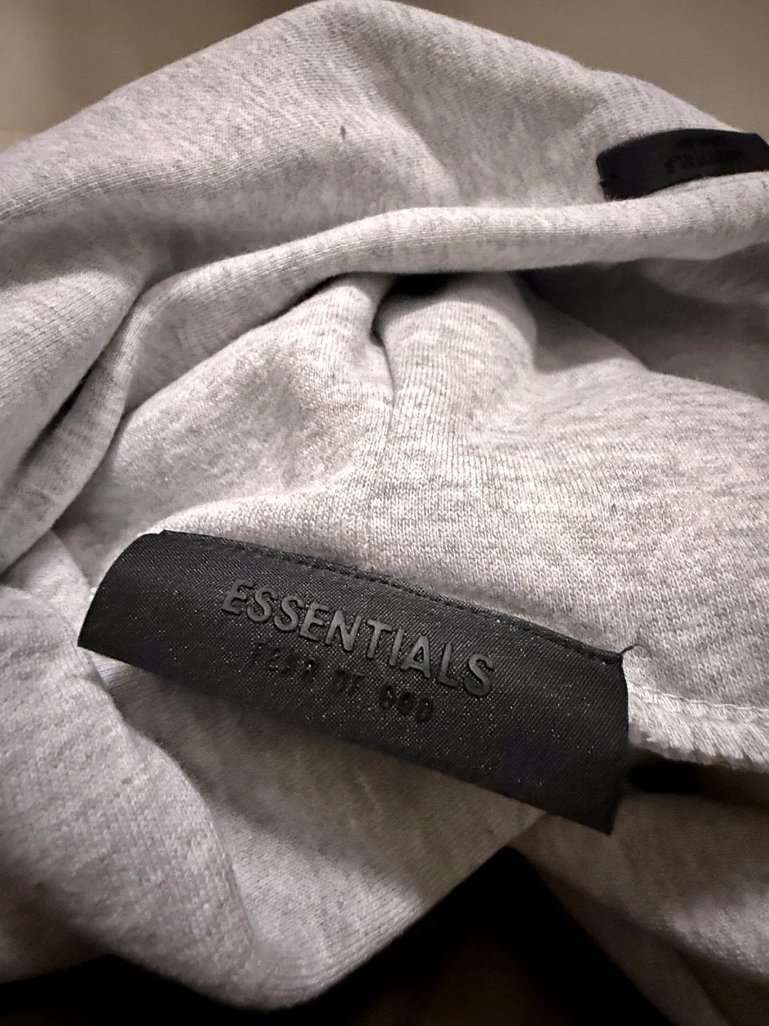 New Essentials Fear of God Hoodie - Light Heather, Size M image indicator(9)