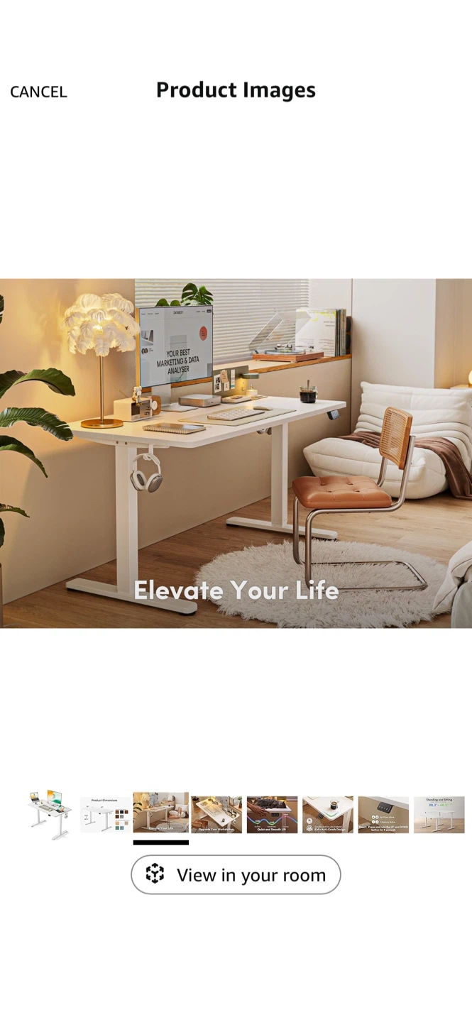 Electric Standing Desk 40x24 White - photo 3