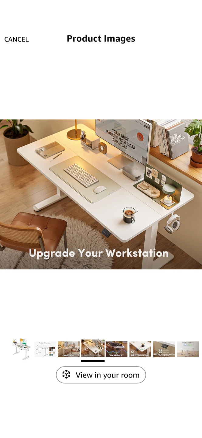 Electric Standing Desk 40x24 White - photo 4